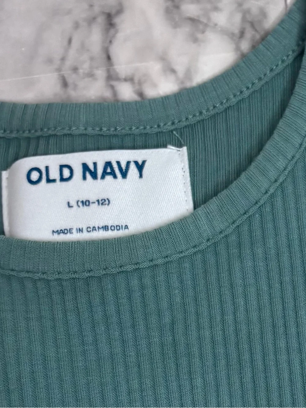 Old Navy Girls Teal green Sleeveless Ribbed Top Midi Dress size 10 NWT NEW